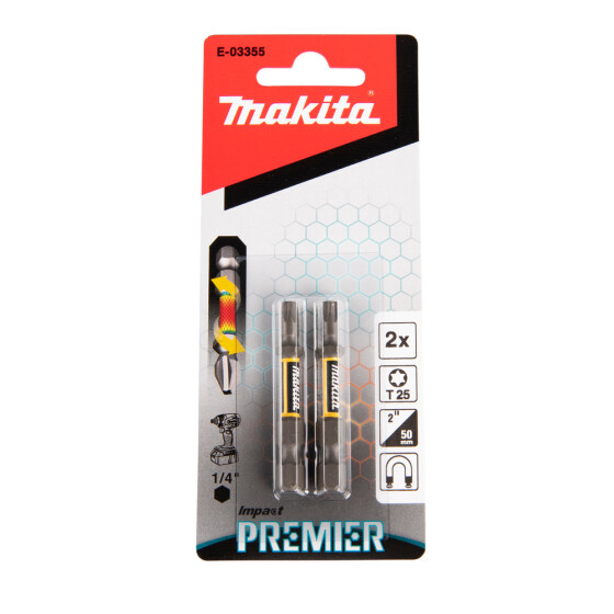 Makita Torsion Bit T25 Impact Premier T25 50 mm 2 Stück E-03355