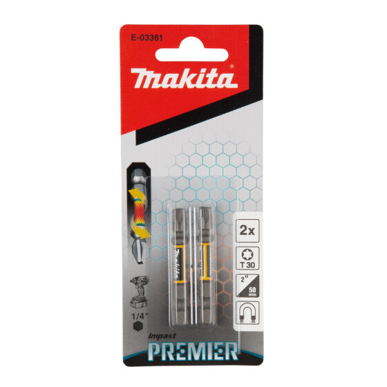 Makita Torsion Bit T30 Impact Premier T30 50 mm 2 Stück E-03361