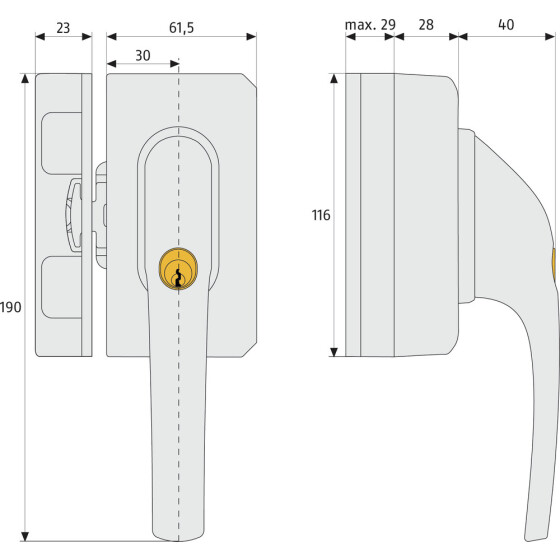 Abus Fenster-Zusatzsicherung F0500N W AL0125 71329