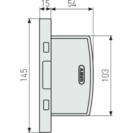 ABUS Scharnierseitensicherung FAS97 weiß/braun/silber