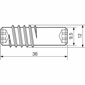 SFS MC2 Hülse H36/2I-12x36 Innensechskant beidseitig