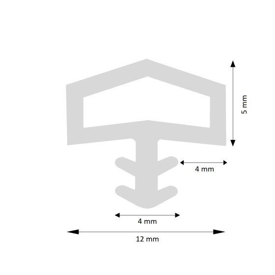 Zimmertürdichtung Türdichtung OTT TD 3001 5mtr. verschiedene Farben