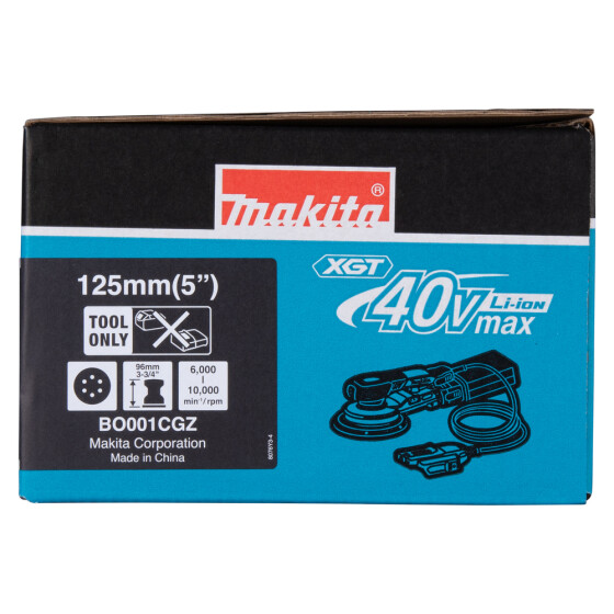 Makita Akku-Exzenterschleifer XGT Connector 125 mm Ø 6.000 -10.000 min-1 5,0 mm Hub 1,6 m Kabel BO001CGZ