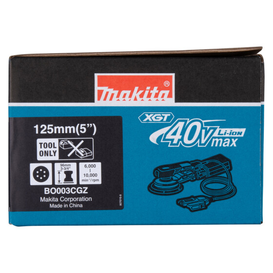 Makita Akku-Exzenterschleifer XGT Connector 125 mm Ø 6.000 -10.000 min-1 3,0 mm Hub 1,6 m Kabel BO003CGZ