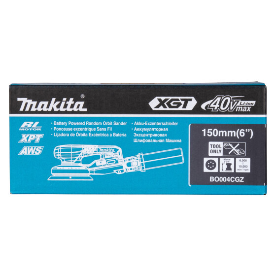 Makita Akku-Exzenterschleifer XGT Connector 150 mm Ø 6.000 -10.000 min-1 3,0 mm Hub 1,6 m Kabel BO004CGZ