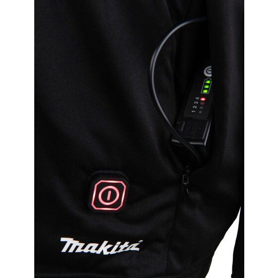 Makita Akku-Thermoshirt 18V/14,4V 12V max. 3-stufig Stehkragen Größe 3XL DCX201C3XL