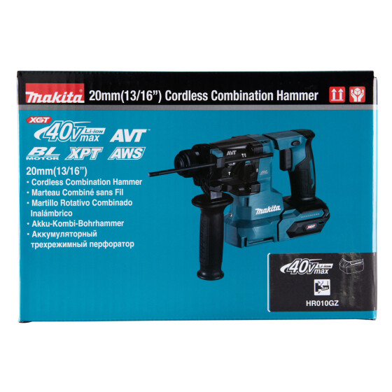 Makita Akku-Kombihammer 40V max. SDS-PLUS 2,1 J 20 mm HR010GZ