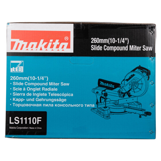 Makita Kapp- und Gehrungssäge 1.450 W 260 mm 4.500 min-1 LS1110F