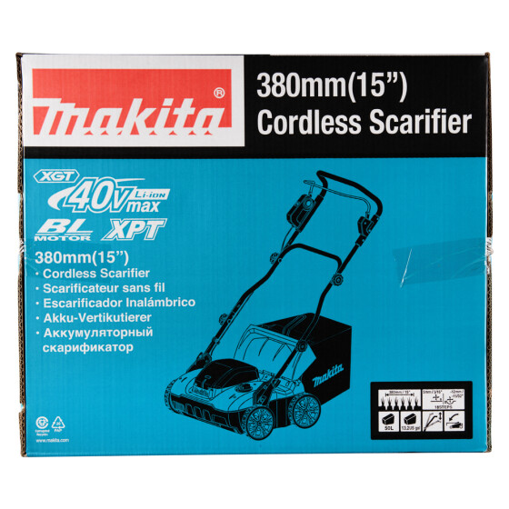 Makita Akku-Vertikutierer XGT 40V max. 38 cm 50 l UV001GZ