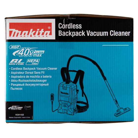 Makita Akku-Rucksackstaubsauger 40V max. 200 mbar 6,0 l VC011GZ