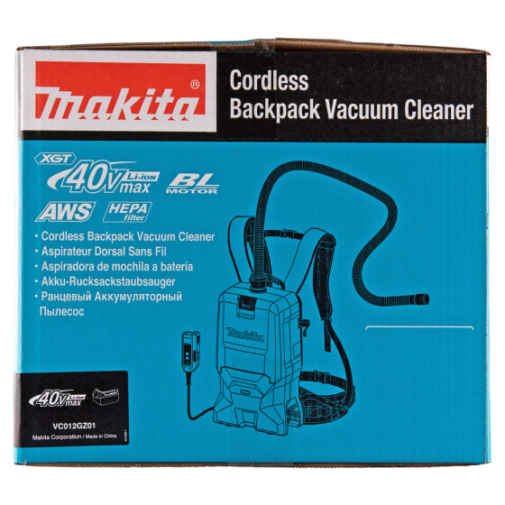 Makita Akku-Rucksackstaubsauger 40V max. 200 mbar 6 l VC012GZ01