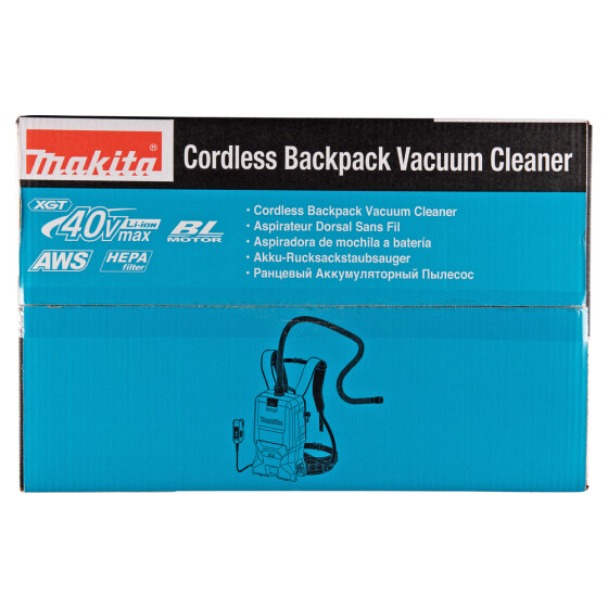 Makita Akku-Rucksackstaubsauger 40V max. 200 mbar 6 l VC012GZ01