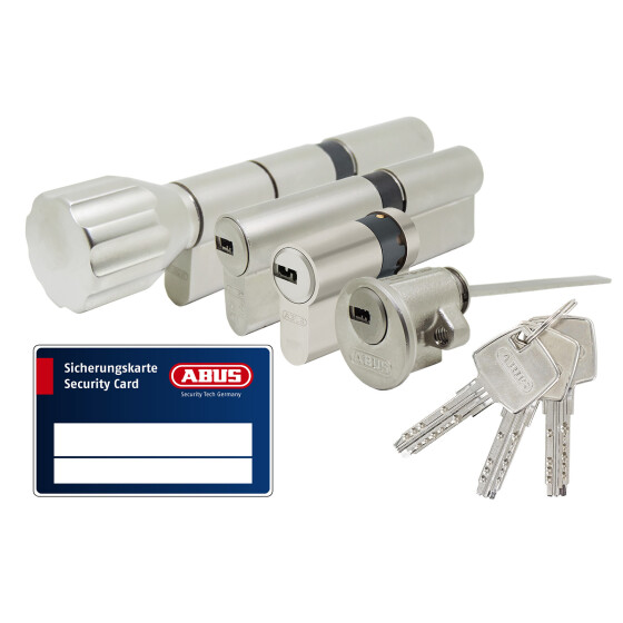 ABUS Profilzylinder EC660 verschiedenschliessend mit Sicherungskarte inkl. 3 Schlüssel