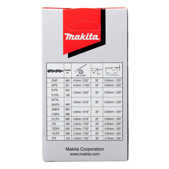 Makita Sägekette 25AP 11,5cm 25AP 42 TG 1,3 mm 1/4" 11,5 cm Mikro-Halbmeißel 191G95-7