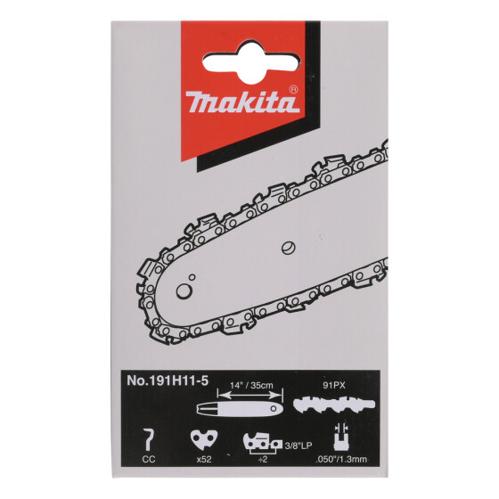 Makita Sägekette 91PX 35cm 91PX 52 TG 1,3 mm 3/8"LP 35 cm Chamfer Chisel 191H11-5