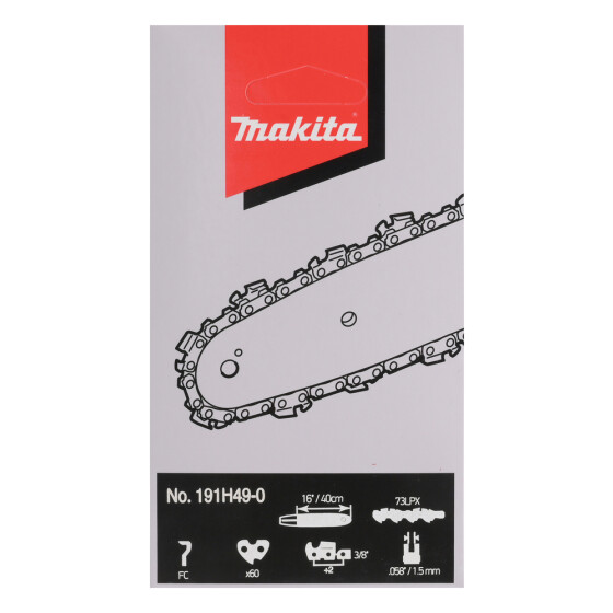 Makita Sägekette 73LPX 40cm 73LPX 60 TG 1,5 mm 3/8" 40 cm Vollmeißel 191H49-0