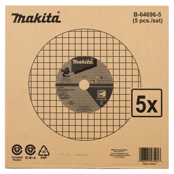 Makita Trennscheibe Ø 355 mm 2,5 mm 5 Stück A36P-BF Stahl B-64696-5