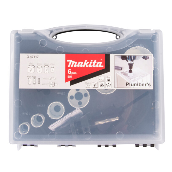 Makita Lochsägen-Set Sanitär 9-teilig HSS-BiM 9-tlg. Ø 19-57 mm Schnitttiefe 38 mm Holz/Metall/Kunststoff D-47117