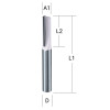 Makita Nutfräser einschneidig 6 mm Ø 8 mm Schaft Ø 6 mm Fräser 19 mm Arbeitslänge 51 mm Gesamtlänge D-47400