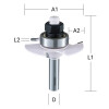 Makita Nutenfräser 5,5 mm Ø 8 mm Schaft Ø 47,6 mm Fräser 5,5 mm Schnittstärke 12,7 mm Schnitttiefe 59 mm Gesamtlänge D-48991