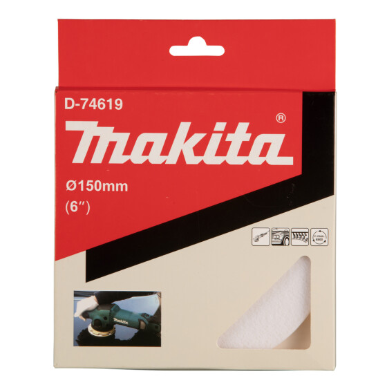 Makita Filzpad Ø 150 mm Klett für Glas hohe Abrasivität D-74619