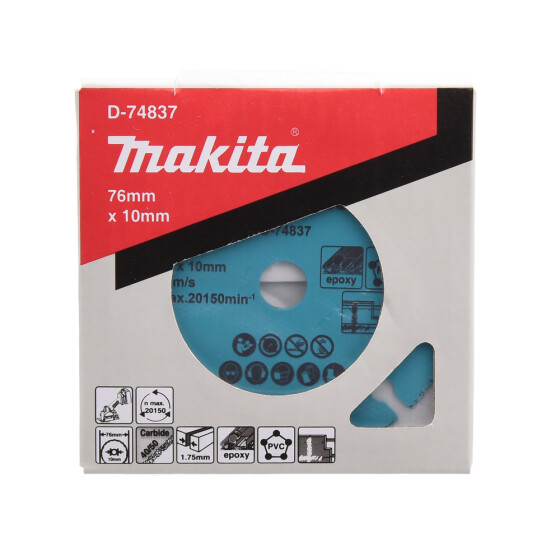 Makita Trennscheibe 76mm universal Ø 76 mm 1,75 mm K40/50 D-74837