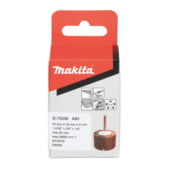 Makita Lamellenschleifer 30x10 mm Ø 30 mm A60 max. 25.500 U/min D-75306