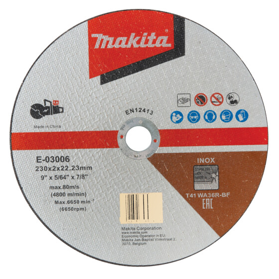 Makita Trennscheibe 230x2,0mm INOX Ø 230 mm 2,0 mm WA36R-BF INOX E-03006