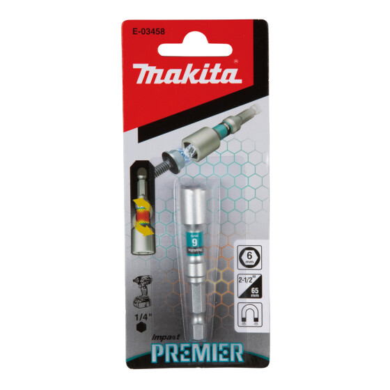 Makita Torsion Steckschlüssel SW6 Impact Premier 1/4" SW6 magnetisch 65 mm E-03458