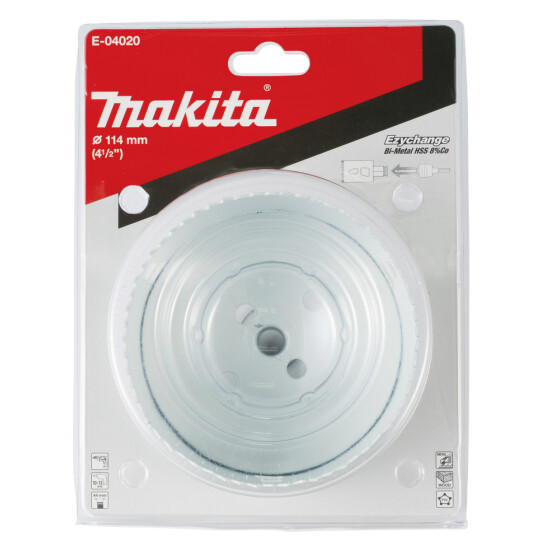 Makita EZYCHANGE HSS BiM Lochsäge Ø 114mm Schnitttiefe 44mm E-04020