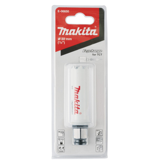 Makita EZYCHANGE TCT-Lochsäge Ø 22 mm Schnitttiefe 60 mm E-06650