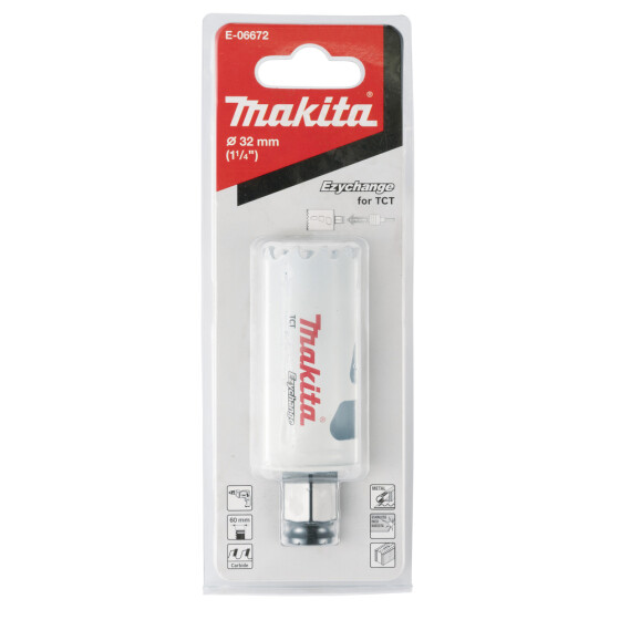 Makita EZYCHANGE TCT-Lochsäge Ø 32 mm Schnitttiefe 60 mm E-06672