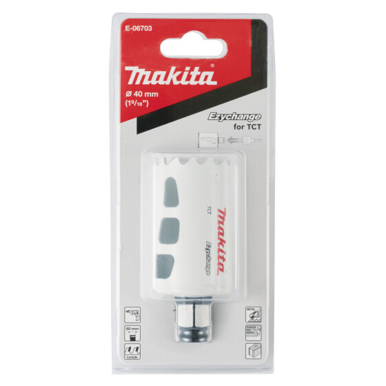 Makita EZYCHANGE TCT-Lochsäge Ø 40 mm Schnitttiefe 60 mm E-06703