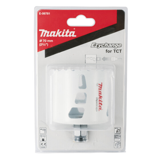 Makita EZYCHANGE TCT-Lochsäge Ø 70 mm Schnitttiefe 60 mm E-06781