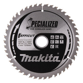 Makita Sägeblatt 216x1,5x30, 45Z EFFICUT Holz E-06987