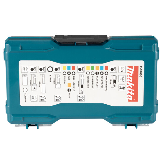 Makita Steckschlüssel-Bit-Set 30-teilig E-07060