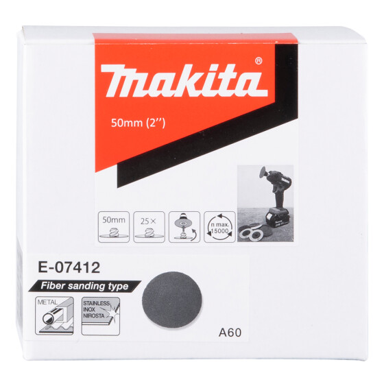 Makita Schleifscheibe 25 Stück 50 mm K60 E-07412