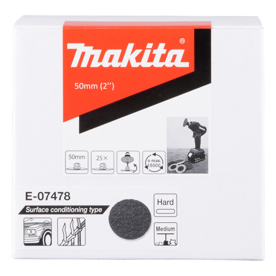 Makita Vliesscheibe 50 mm hart mittel E-07478