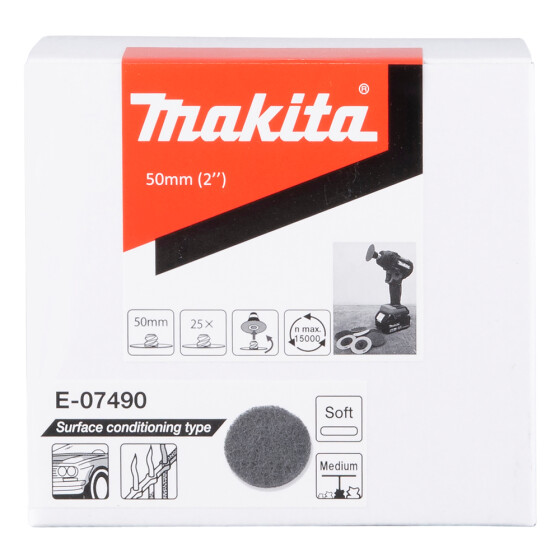 Makita Vliesscheibe 50 mm weich mittel E-07490