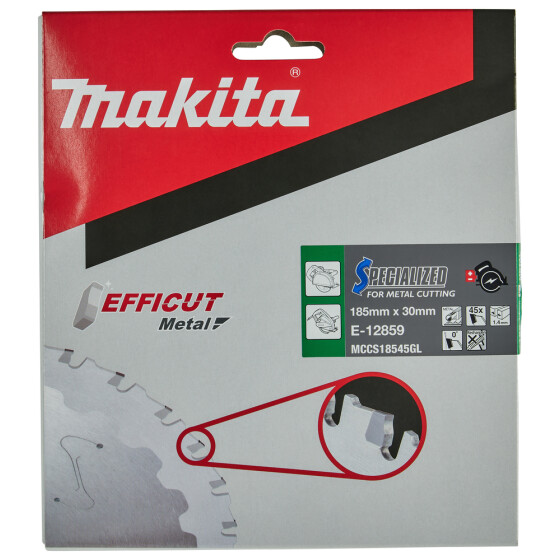 Makita Sägeblatt 185x1,4x30, 45Z EFFICUT Metall E-12859