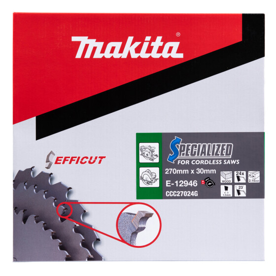 Makita Sägeblatt 270x2,15x30, 24Z EFFICUT Holz E-12946