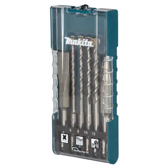 Makita Bohrer-/Meißel-Set SDS-PLUS Centering tip 6-teilig SDS-PLUS Zweischneider Zentrierspitze Meißel E-15746