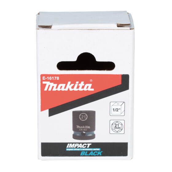 Makita Schlagnuss SW21 Impact Black 1/2" SW21 kurz Impact Black E-16178