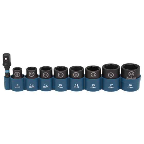 Makita IMPACT BLACK Schlagnuss-Set 9-tlg. 3/8" 9-teilig 3/8" 28 mm Impact Black E-16639