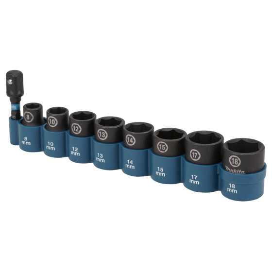 Makita IMPACT BLACK Schlagnuss-Set 9-tlg. 3/8" 9-teilig 3/8" 28 mm Impact Black E-16639