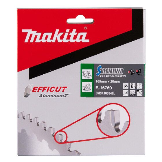 Makita EFFICUT Sägeb. 165x20x54 Aluminium E-16760