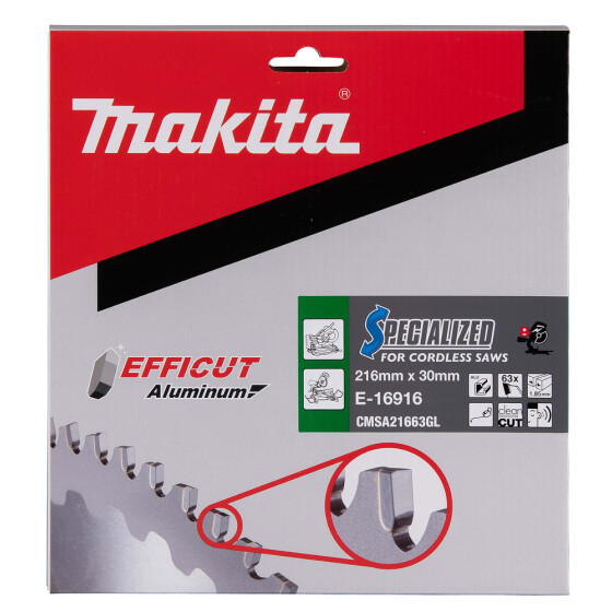 Makita EFFICUT Sägeb. 216x30x63 Aluminium E-16916