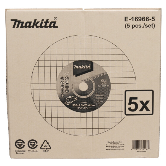 Makita Trennscheibe 355 x 25,4 mm 4,3 mm C24T Mauerwerk E-16966-5