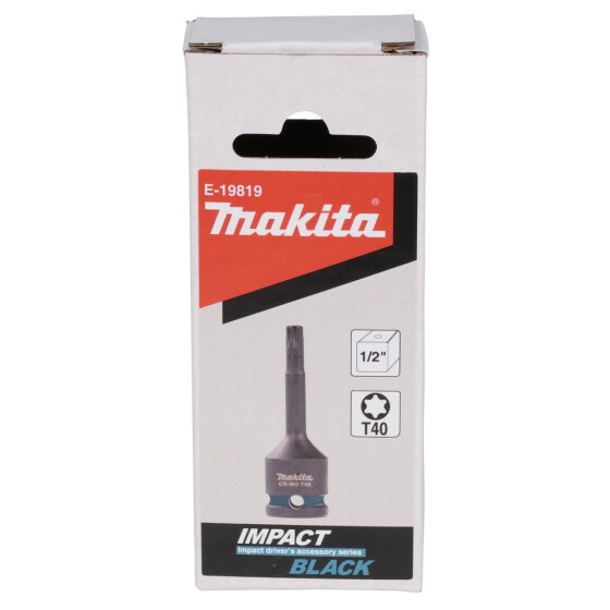 Makita Impact Black T-Schlagnuss 1/2" T40 1/2" T40 78 mm lang CR-MO Impact Black E-19819