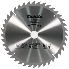 Makita Sägeblatt TCT 260x30x40Z Ø 260 mm 40...